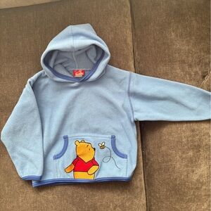 Vintage Light Blue Winnie the Pooh Hooded Pullover